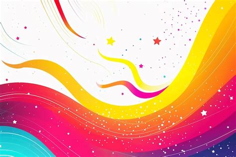 Una Pintura Abstracta Colorida De Un Fondo De Color Arco Iris Vector