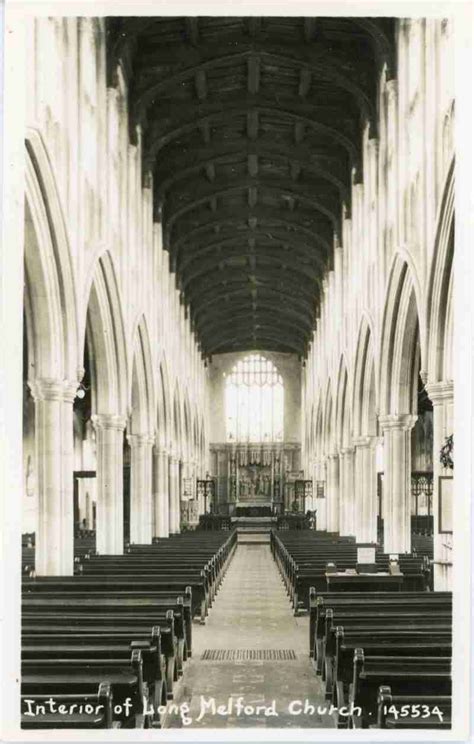 LONG MELFORD CHURCH INTERIOR, SUFFOLK | Millston Postcards