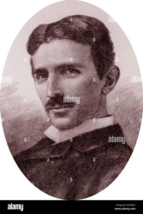 Illustration Depicting Nikola Tesla A Serbian American