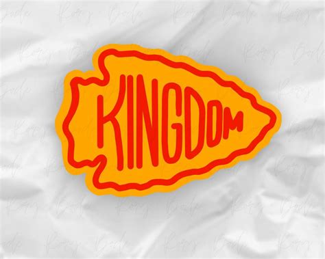 Chiefs Kingdom Arrowhead Sticker, Chiefs Sticker, Chiefs Kingdom ...