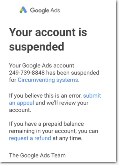 Why Was Your Google Ads Account Suspended How To Resolve