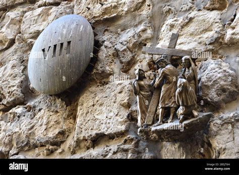 The Via Dolorosa Processional Route In The Old City Of Jerusalem