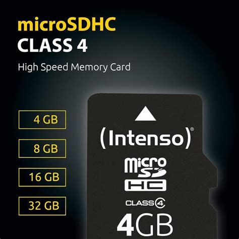 3403480 Carte Micro Sd Sdhc 32 Go Classe 4 Noir J2488 Cdiscount