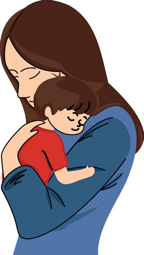 Illustration Of A Mother Holding Her Child Concept Of The Relationship