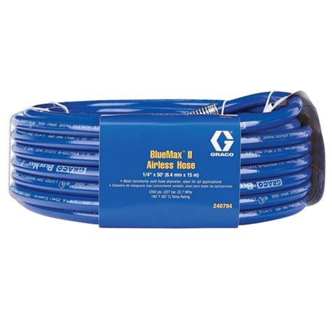 Graco 240794 Airless Sprayer Hose BlueMax II 3300 Psi 50 Feet Blue