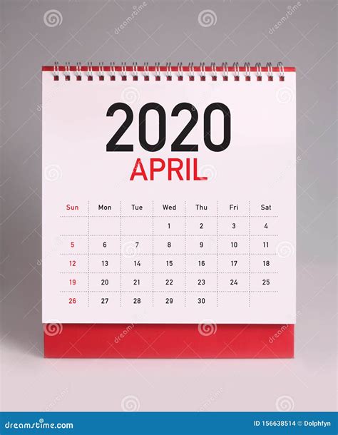 Simple Desk Calendar April Stock Photo Image Of Date Month