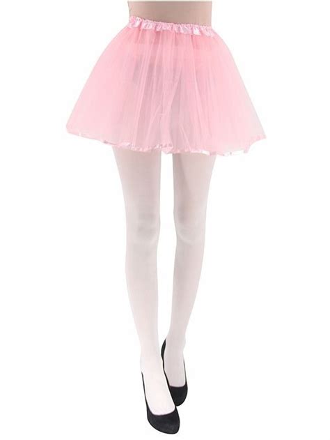 Adult Light Pink Tutu Skirts With Ribbon Trim