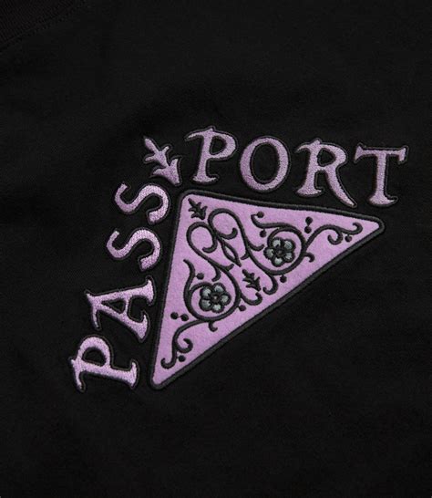 Pass Port Manuscript T Shirt Black Flatspot