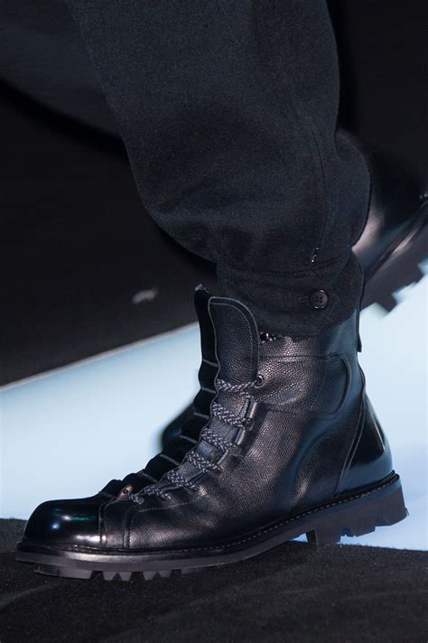 Giorgio Armani Fall 2018 Mens Details Boots Handmade Dress Shoes