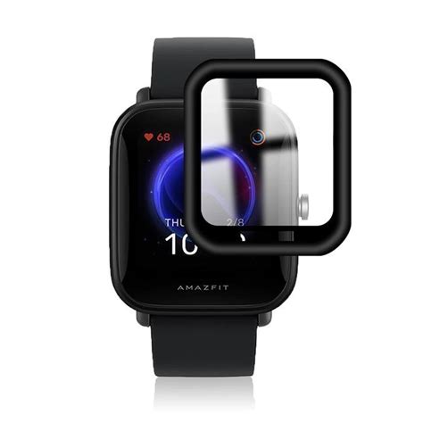 Szkło Hybrydowe Full Glue 5D Do Xiaomi Amazfit Bip U Pro Czarny