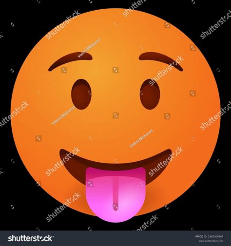 Emoji Face Tongue Vector Illustration Stock Vector (Royalty Free ...