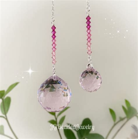 Pink Ombre Swarovski Crystal Suncatcher Rearview Mirror Car Etsy