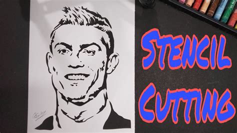 Cristiano Ronaldo Stencil Cutting Face Art YouTube