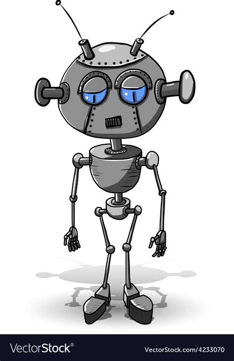 Sad robot Royalty Free Vector Image - VectorStock