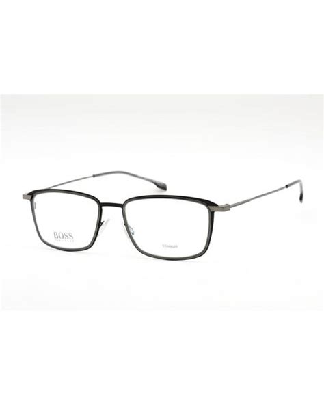 Boss By Hugo Boss Boss 1197 Eyeglasses Black Rutheniumclear Demo Lens In Metallic Lyst