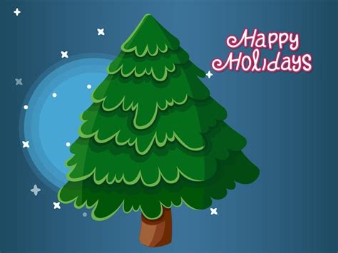 Premium Vector Christmas Tree Vector With Happy Holiday Text Effects