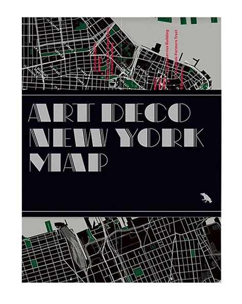 Art Deco New York Map - Greyscape