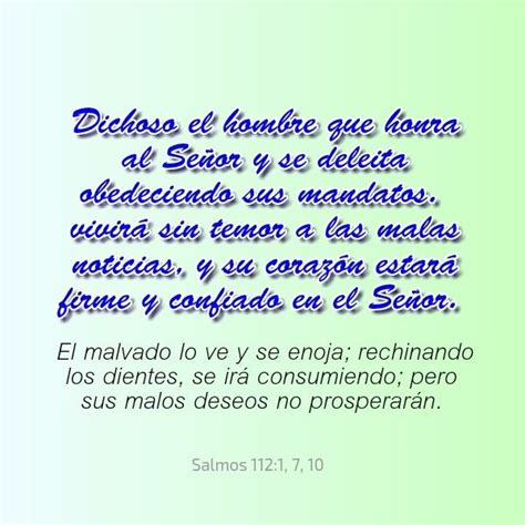 Salmos 112 1 7 10 La Persona Que Honra A Dios Y Le Obedece