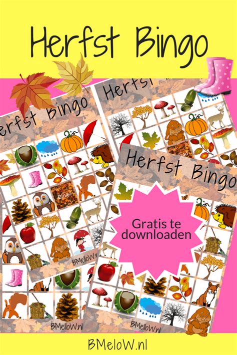 Herfst Bingo Herfst Knutselen Herfst Bingo