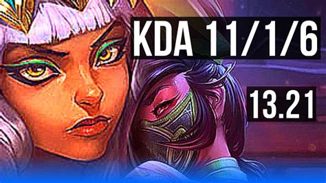 QIYANA Vs AKALI MID 11 1 6 Legendary 500 Games KR Diamond 13