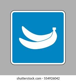 Banana Simple Sign White Icon On Stock Vector Royalty Free