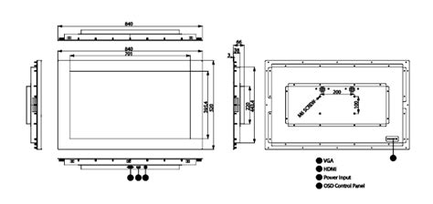 Datasheet W32L300 IPA3TR 32 Front IP65 Transflective Display Winmate