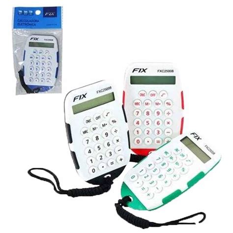 Calculadora Eletronica De Bolso Digitos Cordao X X Cm Wincy