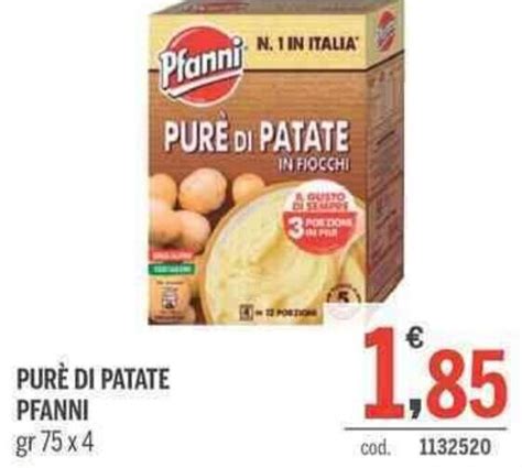 Pfanni Purè di patate gr 75x4 offerta di Elefante Cash Carry