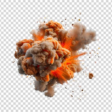 Realistic nuclear bomb explosion on transparent background | Premium AI-generated PSD