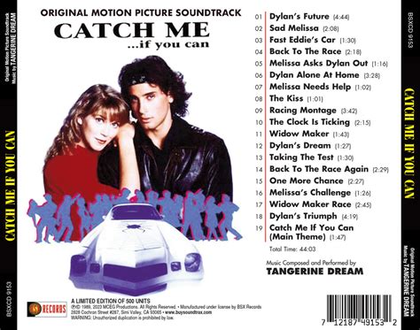 Catch Me If You Can Original Motion Picture Soundtrack By Tangerine