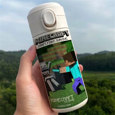 New Choice Minecraft Thermos Cup Creeper Bounce Lid Water Customized