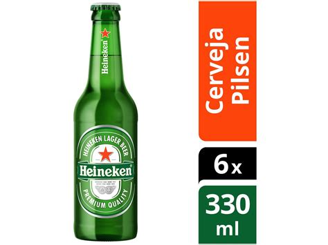 Cerveja Heineken Premium Puro Malte Lager Pilsen Garrafas Long Neck Ml