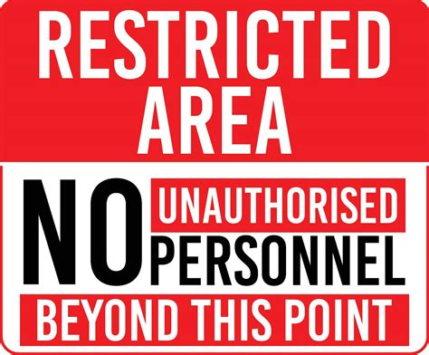 Restricted Area. No Unauthorized Personnel Beyond this Point 25410753