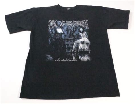 Cradle Of Filth In Death Comes Graphic Shirt Sleeve T Shirt Size L Ebay