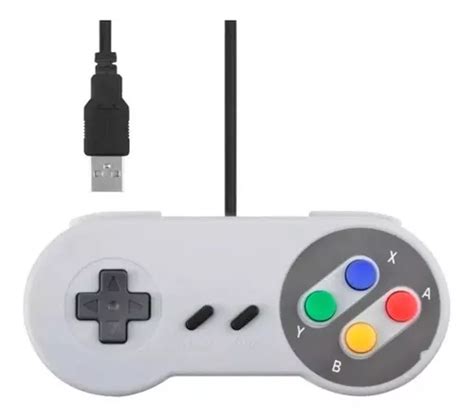 Kit 2 Controles Super Nitendo Snes Usb Retrô Pc Game MercadoLivre