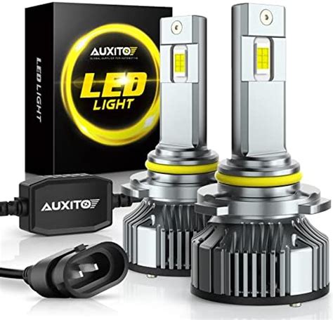 Auxito 2024 Upgraded 9005 Led Headlight Bulbs 120w 30000lm Per Set 900 Brighter 6500k Cool