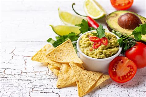 Avocado Sauce Guacamole With Corn Chips Nachos Stock Image Image Of