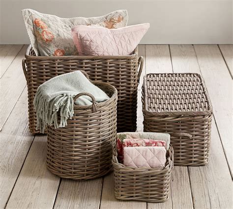 Aubrey Woven Oversized Storage Basket Pottery Barn