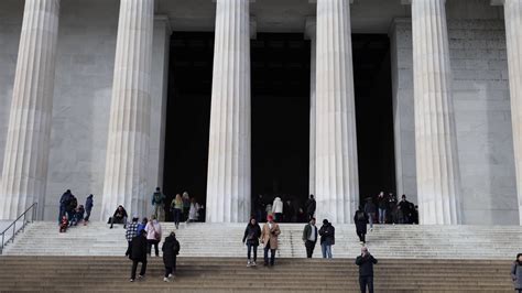 Crowds Visit Lincoln Memorial In Washington Stock Footage SBV-347426244 ...