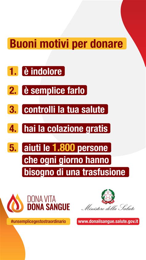 Dona Vita Dona Sangue Buoni Motivi Per Donare