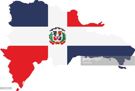 Dominican Republic Flag Map High-Res Vector Graphic - Getty Images