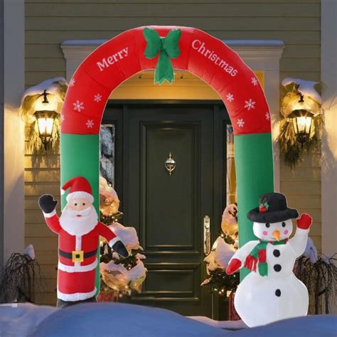 Cooseas 7 9 Ft Christmas Inflatables Archway Santa Claus Blow Up Airb