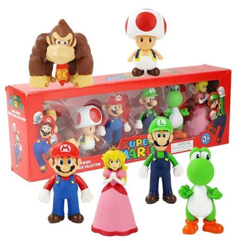 SUPER MARIO BROS Aktionsfigur Spielzeug Puppen Luigi Yoshi PilzeKid