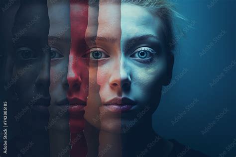 human face symbolizes psychological instability anxiety  bipolar