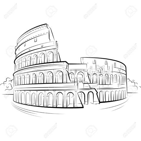 Rome Colosseum Drawing at GetDrawings | Free download