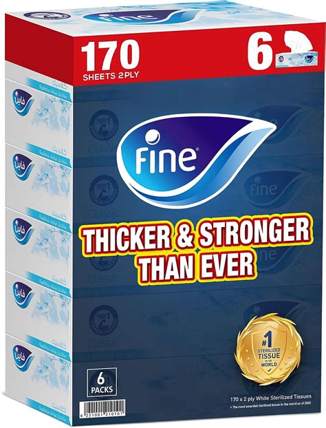 Fine® Facial Tissue 170 Sheets X 2 Ply Bundle Of 5 1 Pack Free