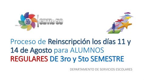 PDF Proceso de Reinscripción los días 11 y 14 de Agosto 3o y 5o