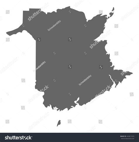 Map New Brunswick Canada Stock Vector (Royalty Free) 443811910