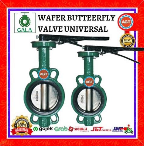 Jual GALA BUTTERFLY VALVE WAFER TYPE LEVER CAST IRON 2 INCHI DN 50