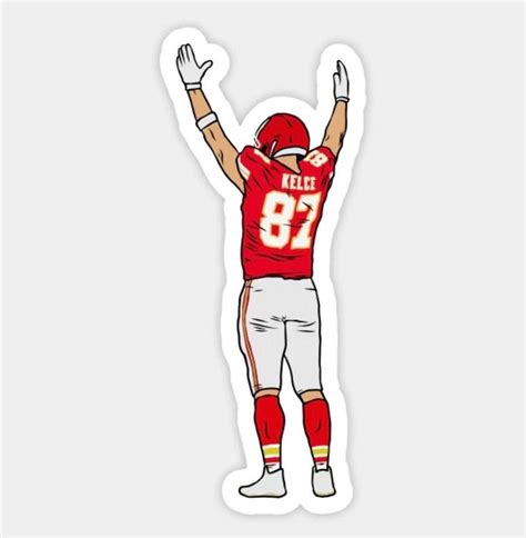 Travis Kelce Embrace the Crowd Glossy Sticker 3, Water Resistant Laptop ...